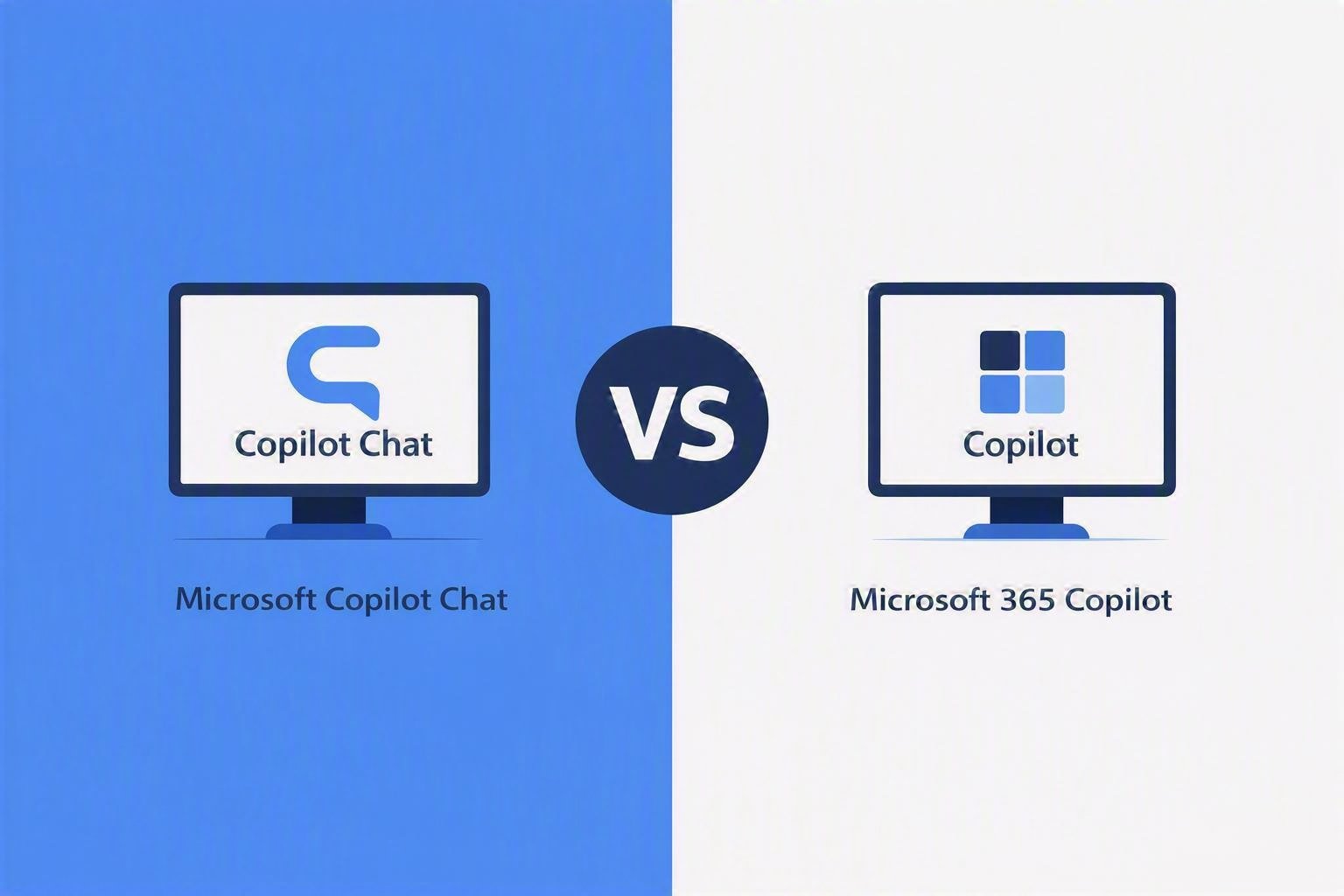 use microsft copilot chat and m365 copilot logo